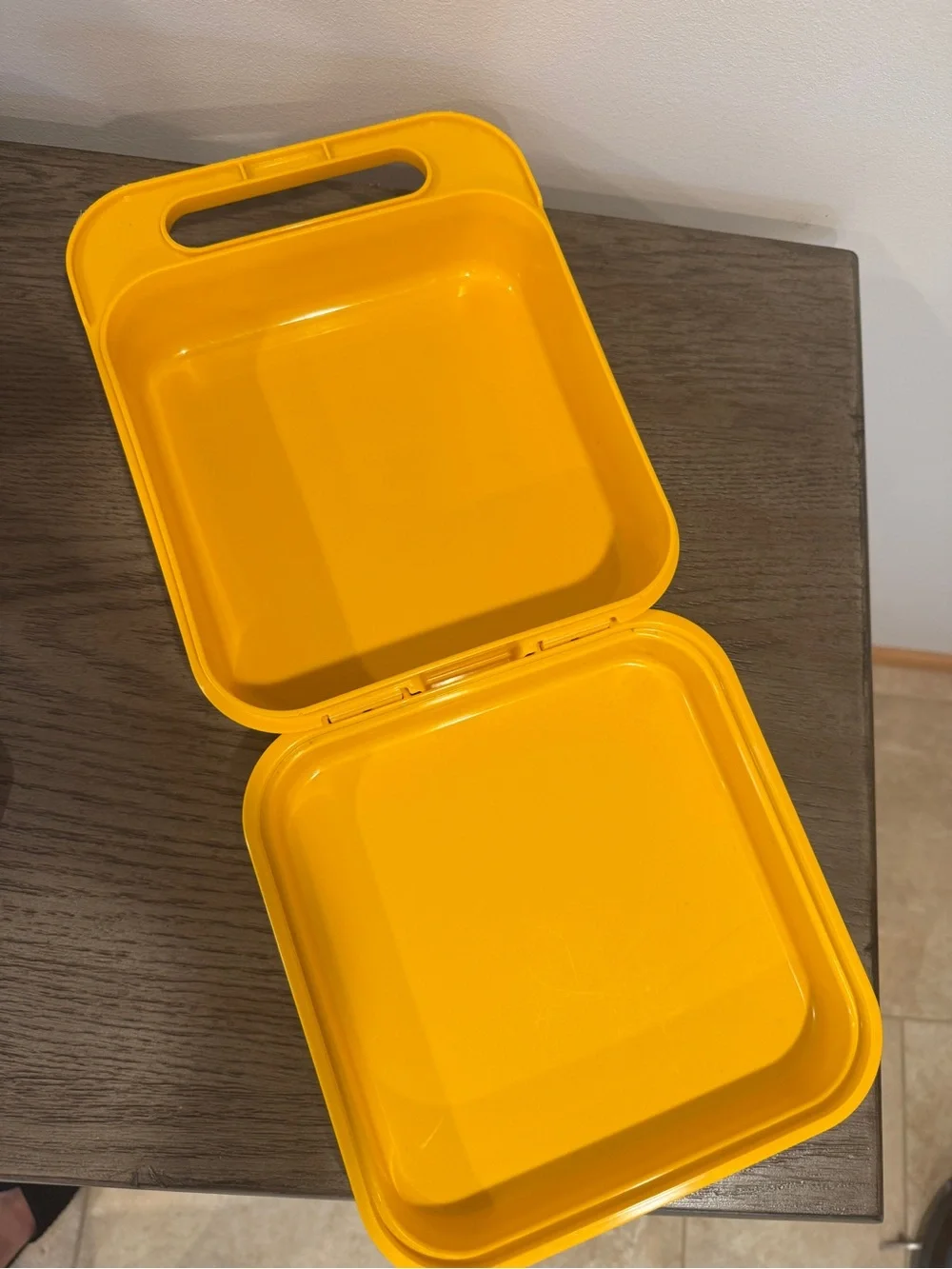 Vintage Tupperware Tuppertoys Storage Carrying Case Lunchbox with 4 Stencils